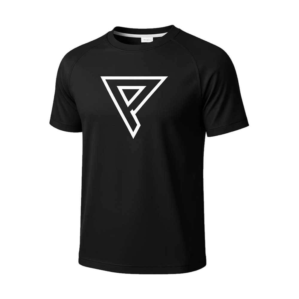 PHYR Black Tee — Black · Logo + Graphic